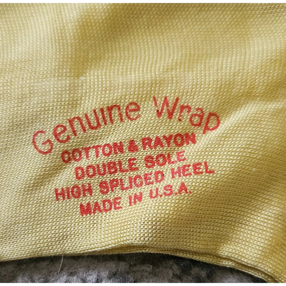 Vintage Genuine Wrap Garter Top Dress Socks Cotton Rayon Made in USA 2 Pairs